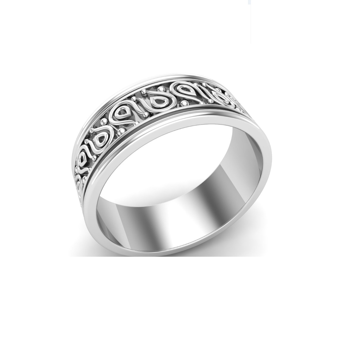 Bague anneau argent Mandala